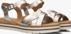 gouden gabor platte sandalen 083.3
