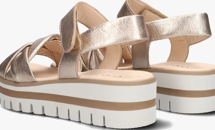gouden gabor platte sandalen 622.1