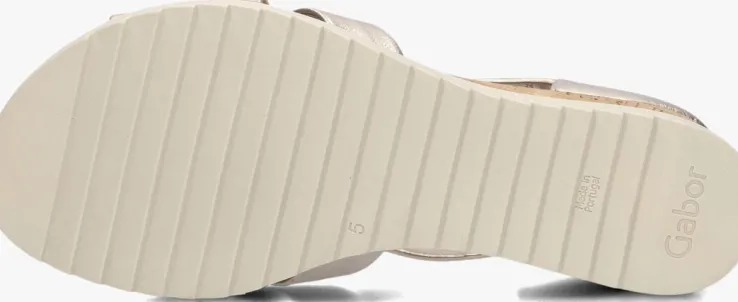 gouden gabor sandalen met hak 782