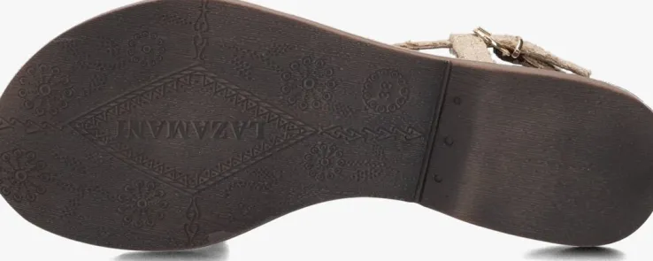 gouden lazamani platte sandalen 75.615