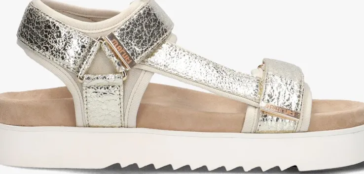 gouden maruti platte sandalen beau