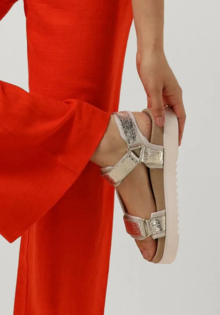 gouden maruti platte sandalen beau