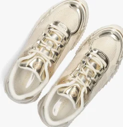 gouden michael kors lage sneakers byrdie trainer