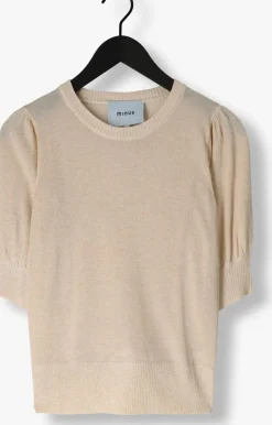 MINUS en t-shirt liva puff sleeve metallic knit pullover><noscript><img width=