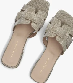 gouden stefano lauran slippers 24050