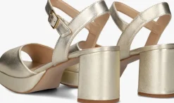 gouden unisa sandalen met hak ney