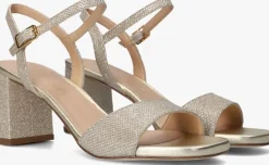 gouden unisa sandalen met hak moraty