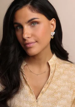 goudkleurig 24kae oorbellen 42490y