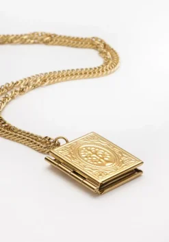 goudkleurig notre-v kettingen ketting met boek