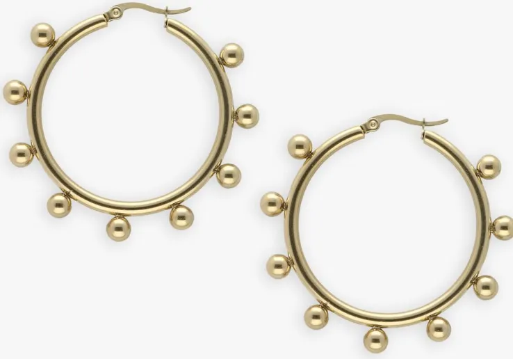 goudkleurig notre-v oorbellen earring#3