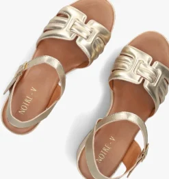 goudkleurig notre-v sandalen met hak as-2000