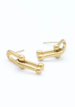 goudkleurig omoda atelier oorbellen earrings x iris