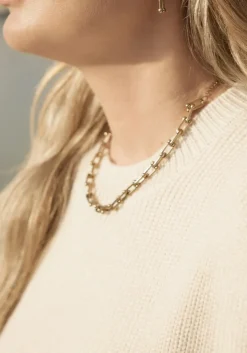goudkleurig omoda atelier kettingen necklace chain x iris