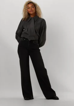 grijze 7 for all mankind wide jeans lotta luxe vintage topline with raw cut