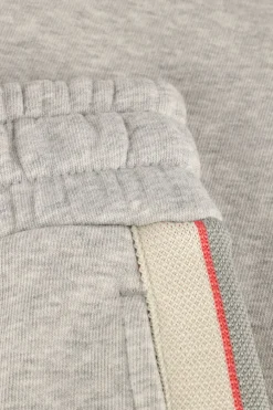 grijze alix the label joggingbroek ladies knitted side tape wide leg sweat pants