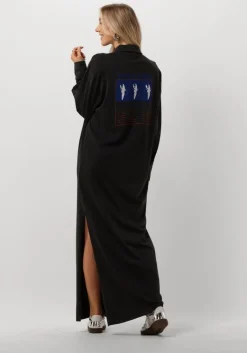 ALIX THE LABEL grijze maxi jurk ladies knitted maxi polo dress><noscript><img width=