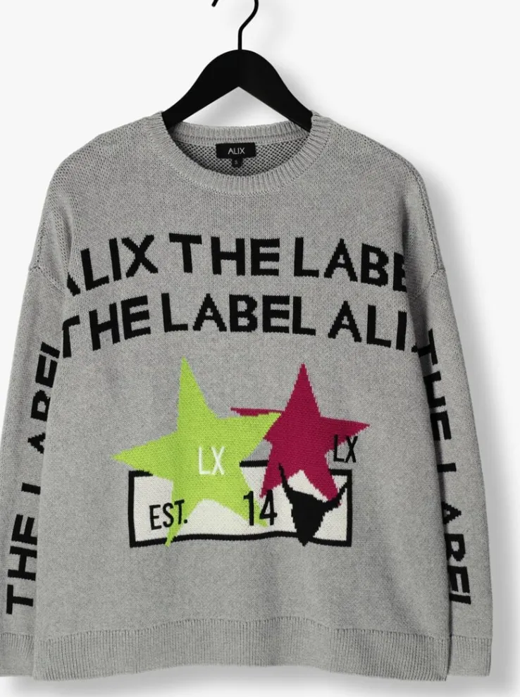 grijze alix the label trui ladies knitted alix the label pullover