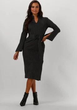 ANA ALCAZAR grijze midi jurk tight dress>DAMES Jurken