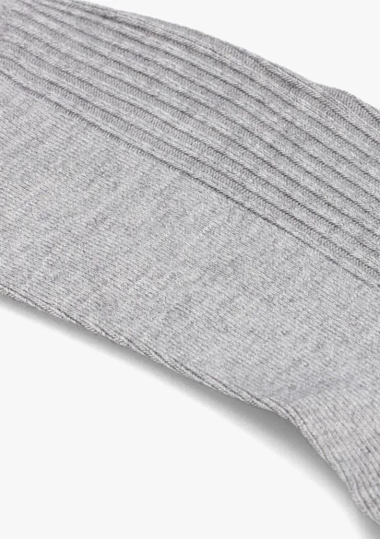 BECKSONDERGAARD grijze sokken telma solid sock>DAMES Beenmode