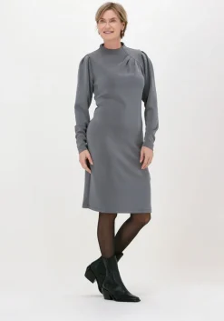 BRUUNS BAZAAR grijze midi jurk irit warren>DAMES Jurken
