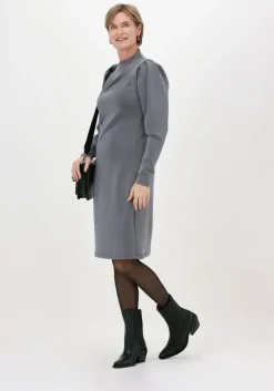 BRUUNS BAZAAR grijze midi jurk irit warren>DAMES Jurken