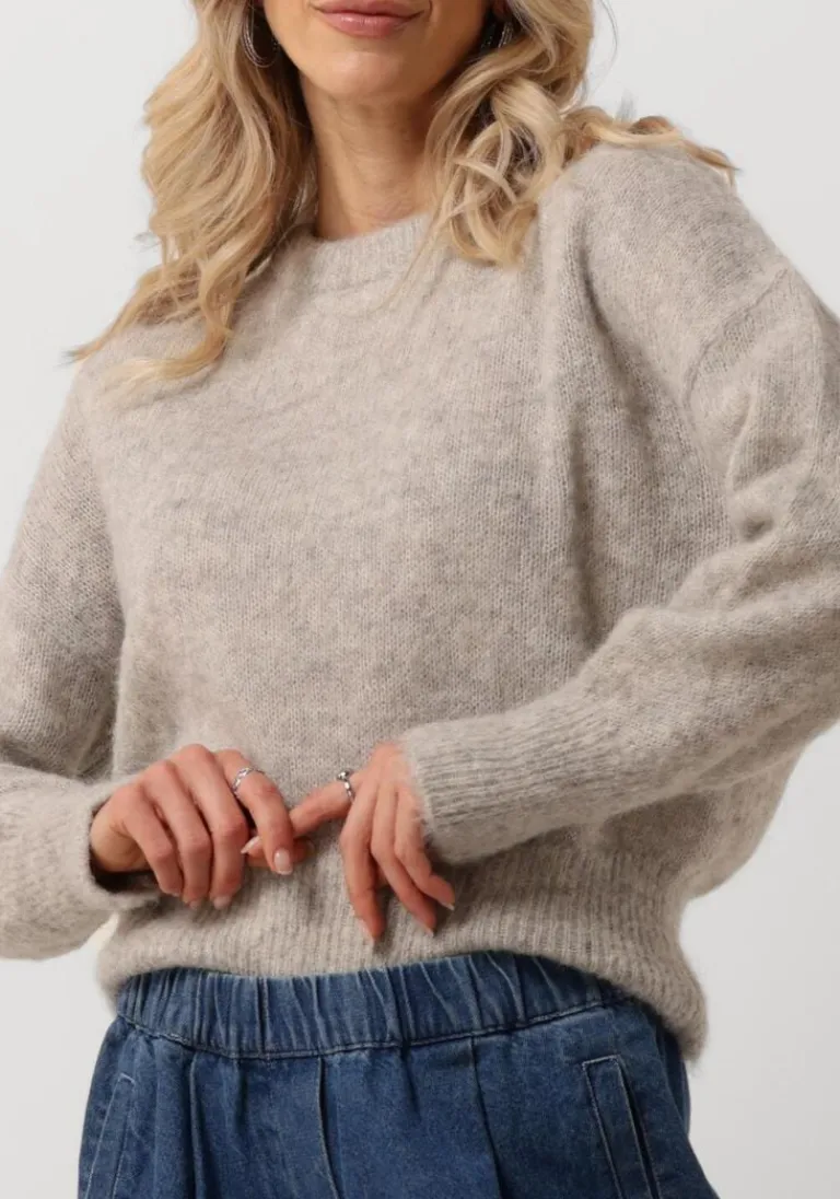 BY-BAR grijze trui sonny natural pullover>DAMES Truien & Vesten