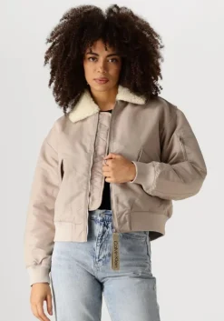 CALVIN KLEIN grijze jack satin aviator>DAMES Jassen
