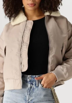 CALVIN KLEIN grijze jack satin aviator><noscript><img width=