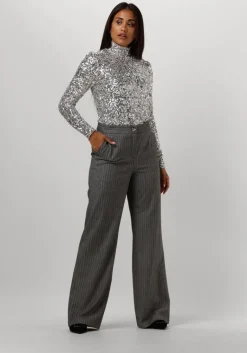 CAROLINE BISS grijze wijde broek 4530>DAMES Broeken
