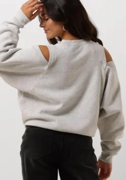 grijze catwalk junkie sweater relaxed open shoulder sweater