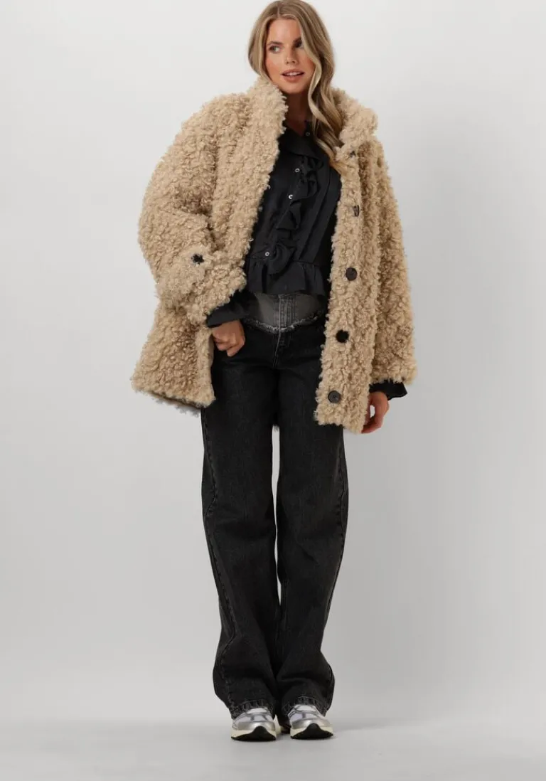 CO'COUTURE grijze co'couture blouses melina frill shirt>DAMES Blouses