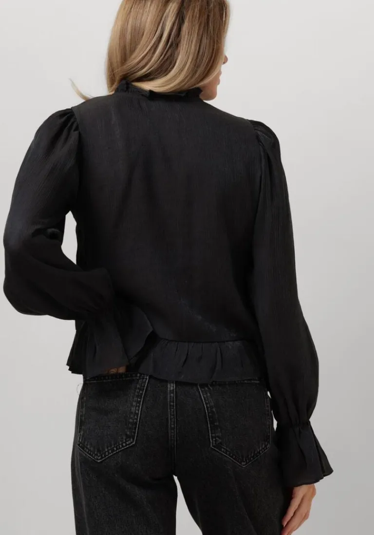 CO'COUTURE grijze co'couture blouses melina frill shirt>DAMES Blouses