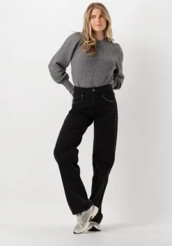 grijze co'couture trui row puff knit