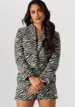 grijze colourful rebel blazer dente zebra jacquard blazer