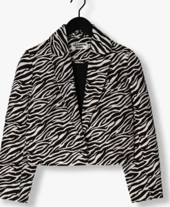 grijze colourful rebel blazer dente zebra jacquard blazer