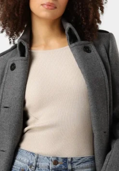 DRYKORN grijze mantel harleston><noscript><img width=