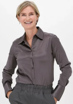 EST'SEVEN grijze est'seven blouses est'chemisier blouse bow>DAMES Blouses