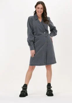 GESTUZ grijze mini jurk glendagz short dress>DAMES Jurken