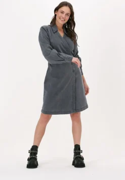 GESTUZ grijze mini jurk glendagz short dress>DAMES Jurken