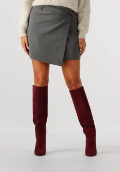 grijze gestuz minirok gzpaula melange mw wrap skirt