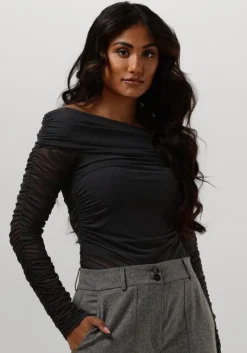 GESTUZ grijze top messigz offshoulder>DAMES Tops & T-Shirts