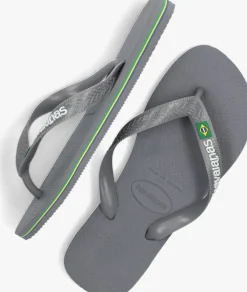 grijze havaianas teenslippers brasil logo dames