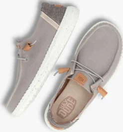 HEYDUDE grijze instappers wendy washed canvas><noscript><img width=