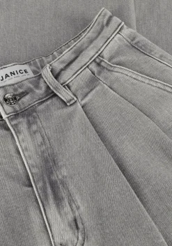grijze janice wide jeans jeans wijde pijp stretch dollar