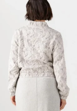 JANSEN AMSTERDAM grijze jack josien jasje j 275 jacquard bomber long sleeve><noscript><img width=