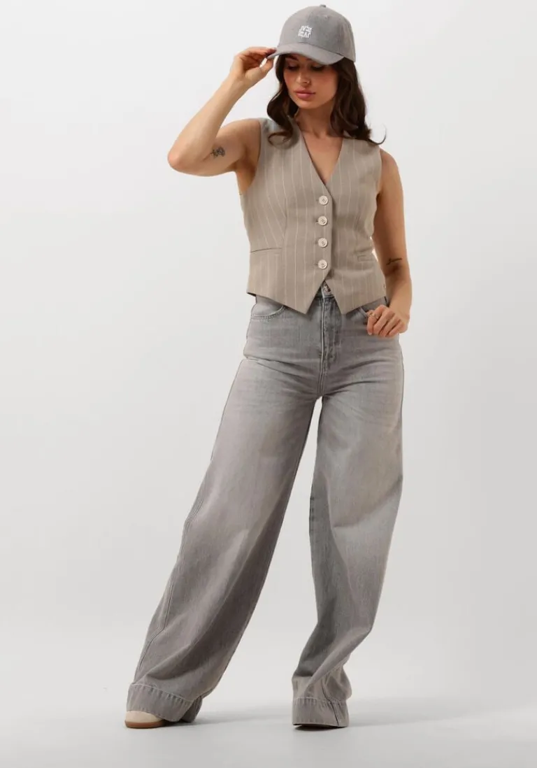 JOSH V grijze straight leg jeans alina>DAMES Jeans
