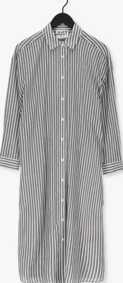 JUST FEMALE grijze midi jurk ocean shirt dress><noscript><img width=