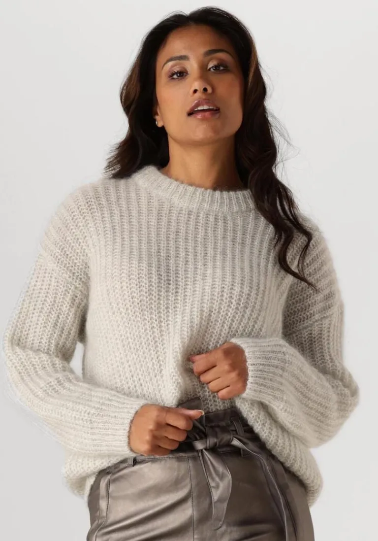 KNIT-TED grijze trui phoebe>DAMES Truien & Vesten