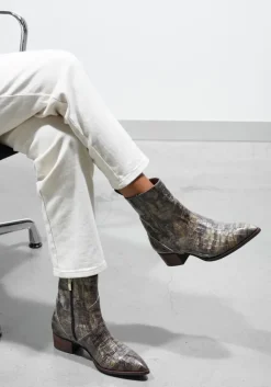 grijze lina locchi enkellaarsjes 3231