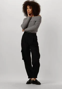 MINUS grijze trui fame off shoulder knit pullover>DAMES Truien & Vesten